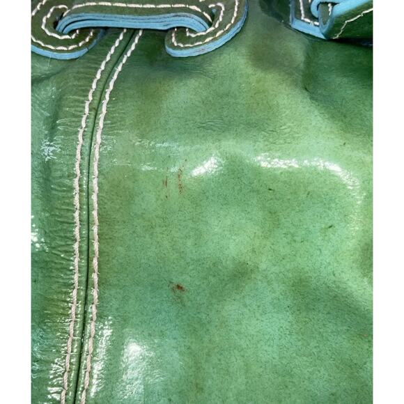 See description Dooney & Bourke Pantent Leather Green Tote Bag - Picture 9 of 12